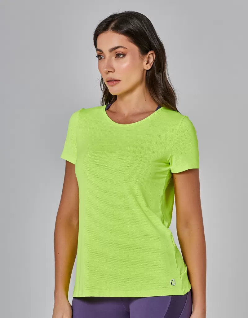 Vestem - Blusa Manga Curta Dry Fit Spring Amarelo Neon - BMC792.I25.C0009