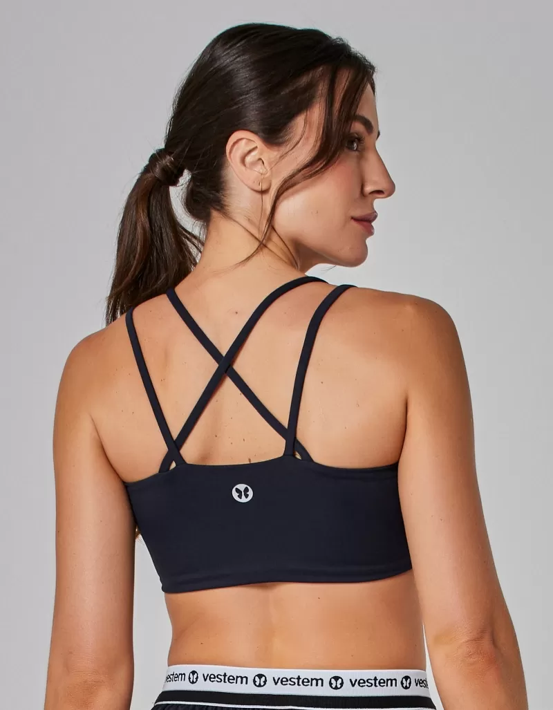 Vestem - Top Média Sustentação Spring Preto - TOP1114.I25.C0002