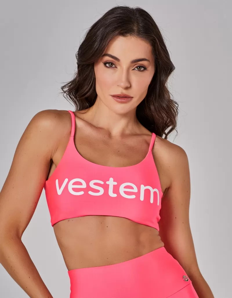 Vestem - Top Média Sustentação Embaixadoras Rosa Pitaya - TOP1154.ESS.C0554