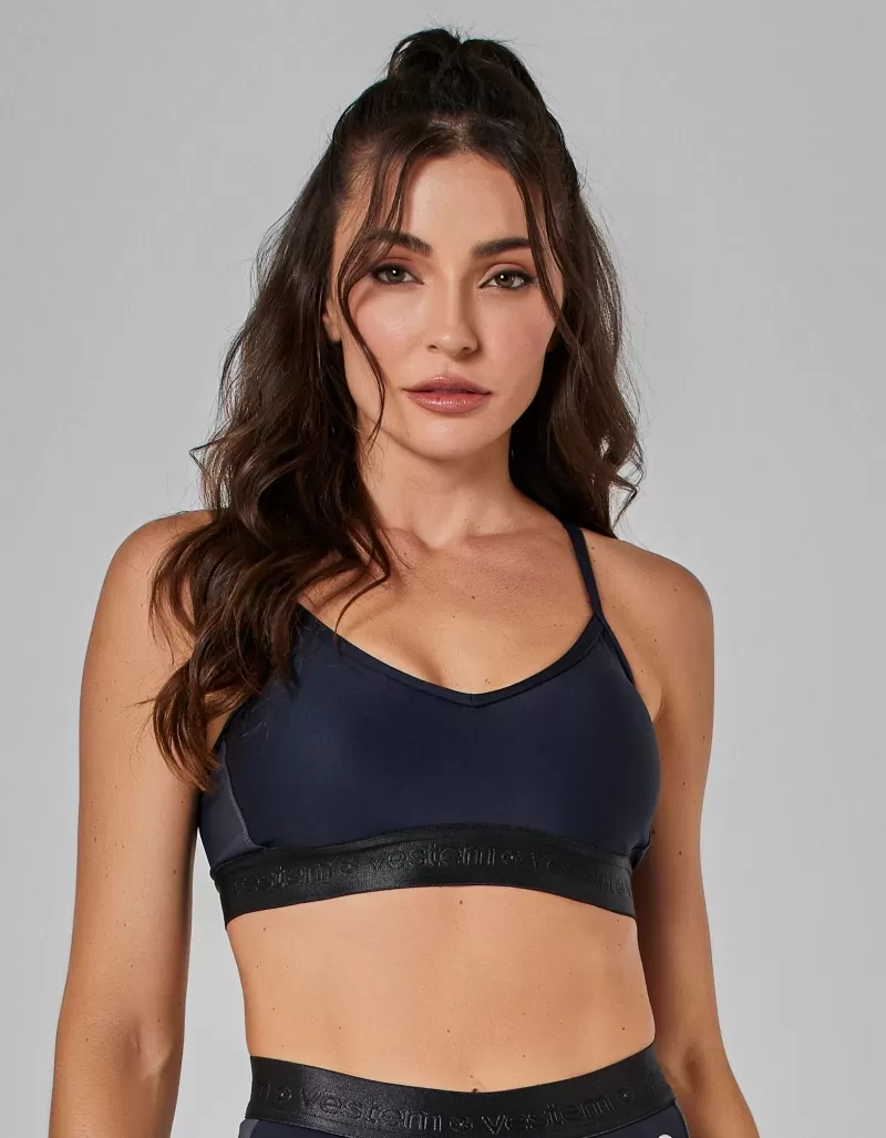 Vestem - Top Média Sustentação Prime Carbox e Preto - TOP1106.I25.C0562