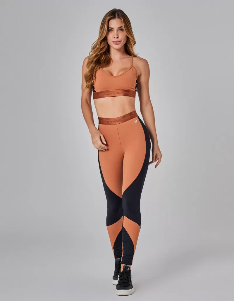 Vestem - Top Média Sustentação Prime Preto e Conhaque - TOP1106.I25.C0561