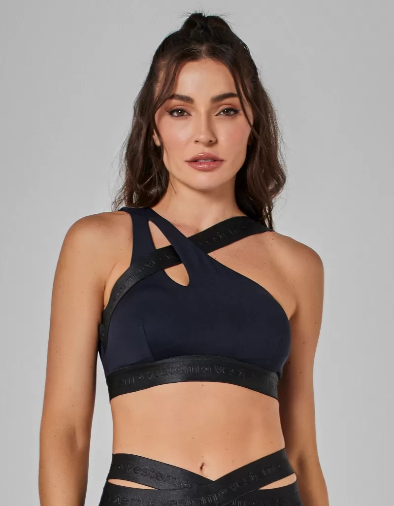 Vestem - Top Média Sustentação Core Preto - TOP1141.I25.C0002