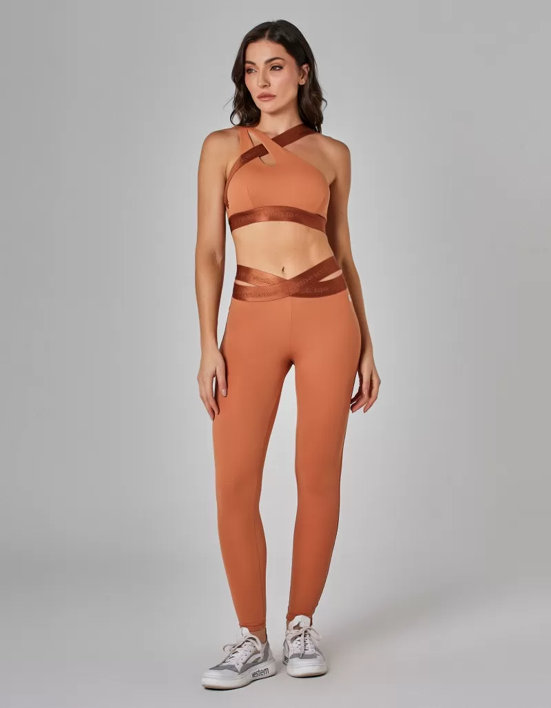 Vestem - Medium Support Core Top in Cognac Brown - TOP1141.I25.C0552