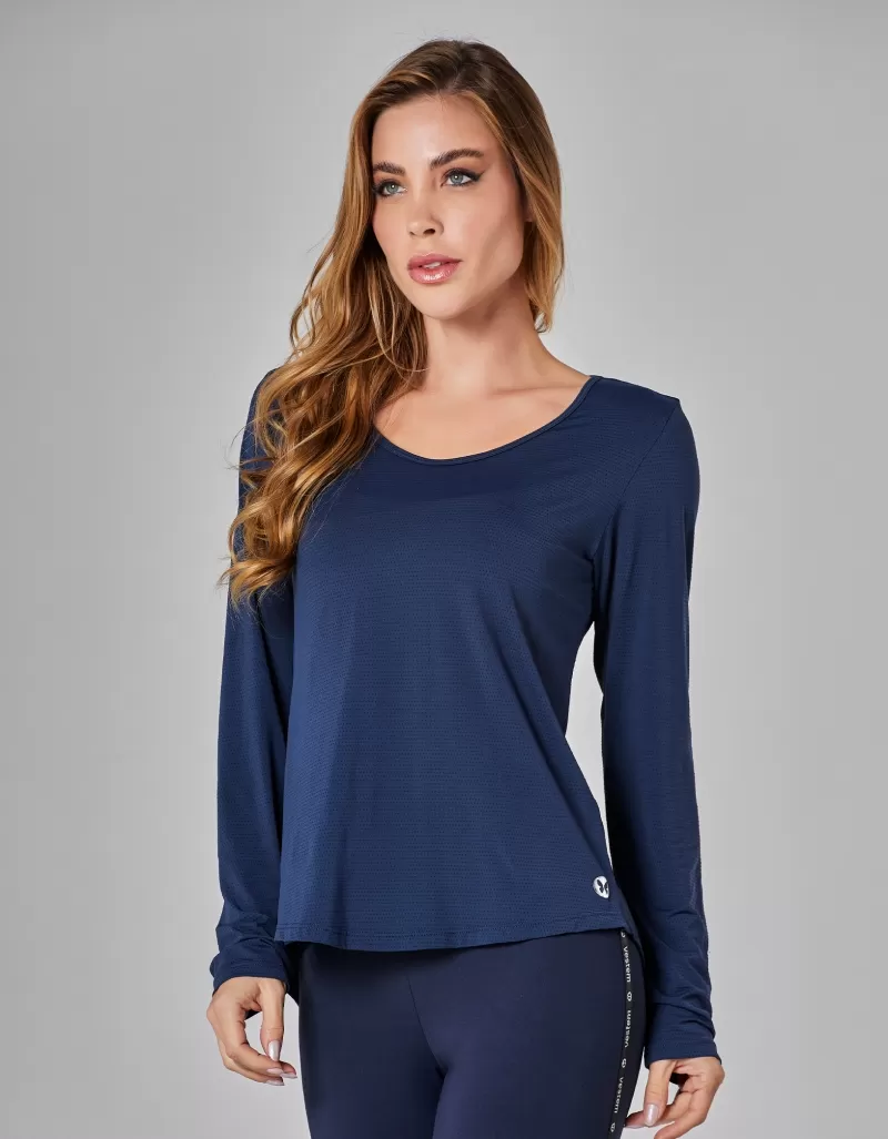 Vestem - Blusa Manga Longa Dry Fit Hype Marinho Escuridão - BML475.I25.C0173