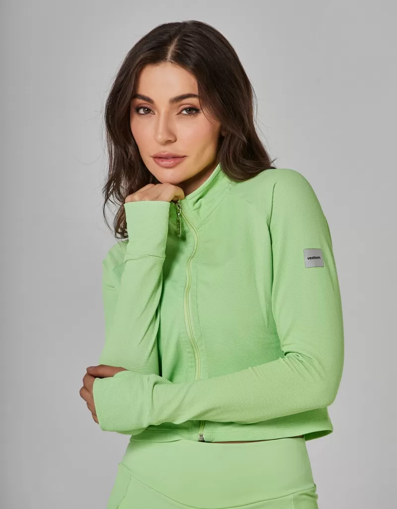 Vestem - Mint Green Flow Cropped Jacket - JAC253.I25.C0280