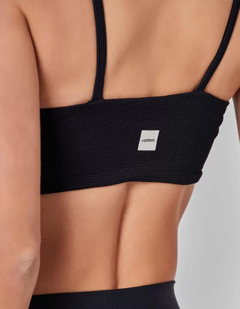 Vestem - Top Média Sustentação Flow Preto - TOP1083.I25.C0002