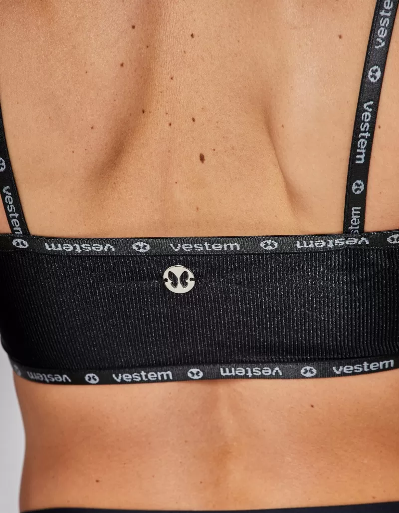 Vestem - Top Leve Sustentação Hype Preto - TOP1111.I25.C0002