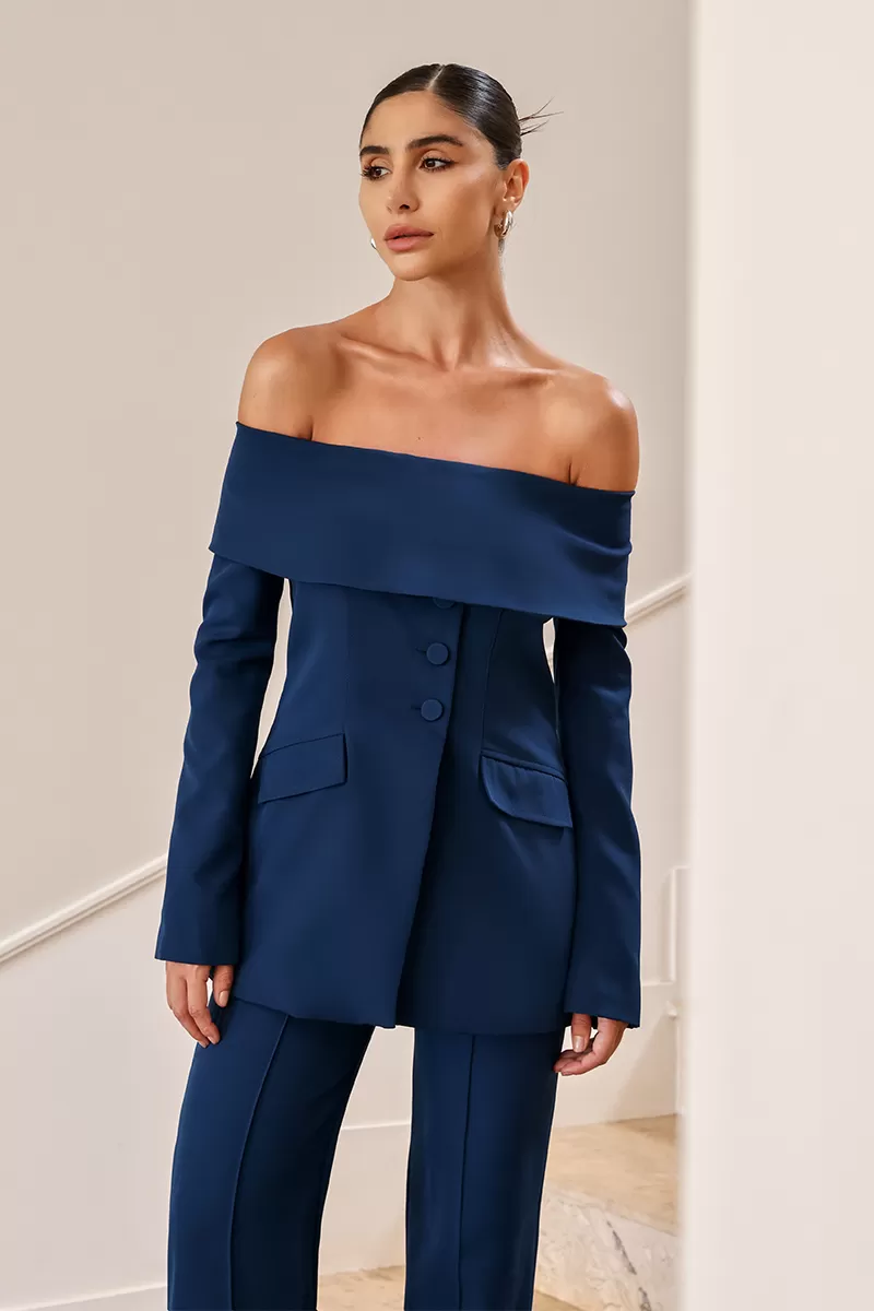 Dot Clothing - Conjunto Dot Clothing Mirela Alfaiataria Marinho - 2627MARINHO