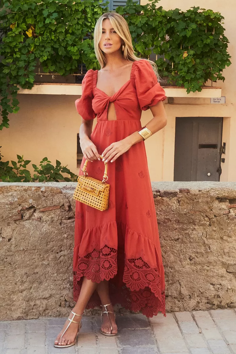 Dot Clothing - Dress Dot Clothing Atena Laise Terracotta - 2509TERRA