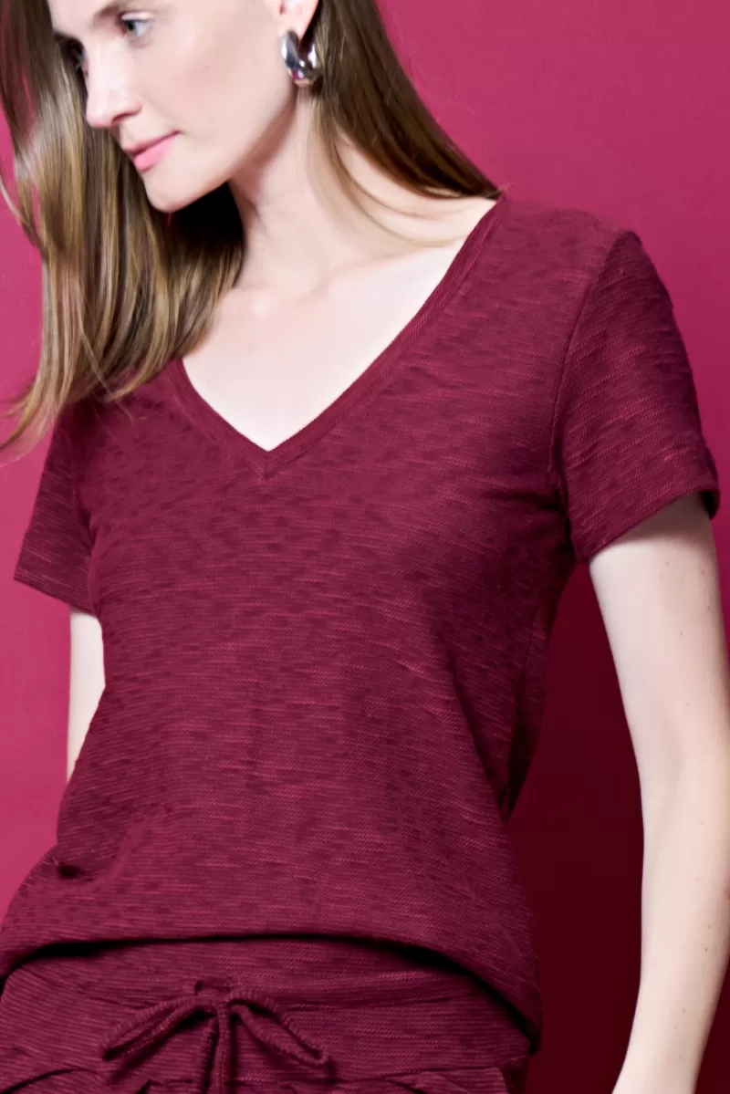 Hidrogênio - CAMISETA MANGA CURTA MOLETON VINHO - 18455043