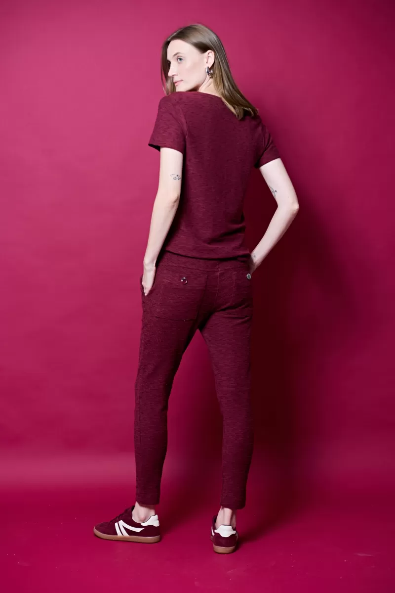 Hidrogênio - CAMISETA MANGA CURTA MOLETON VINHO - 18455043