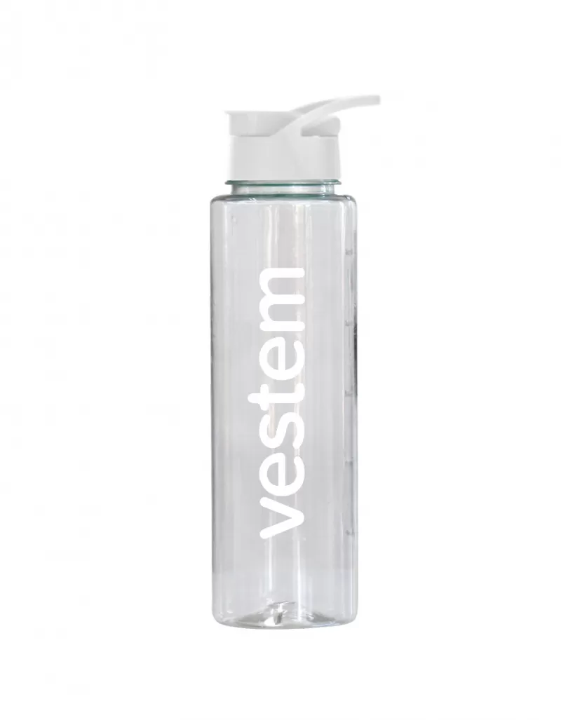 Vestem - Garrafa Cristal com Tampa Colorida 600ml Branco - GAR01.C0001
