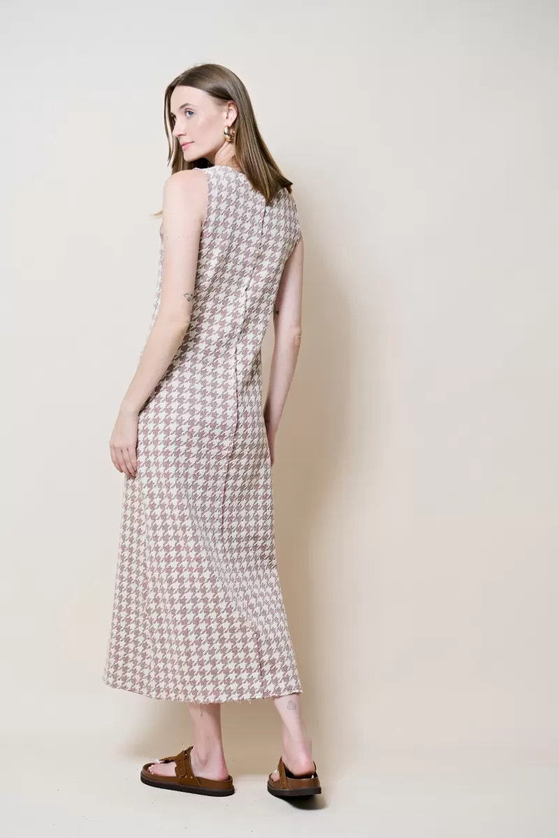 Hidrogênio - VESTIDO MIDI C/ BOLSOS MARROM - 20260031