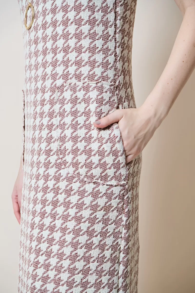 Hidrogênio - VESTIDO MIDI C/ BOLSOS MARROM - 20260031