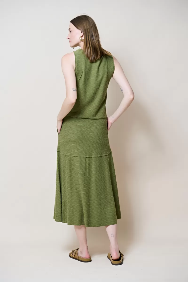 Hidrogênio - MOSS GREEN THREADED TANK TOP - 19806046