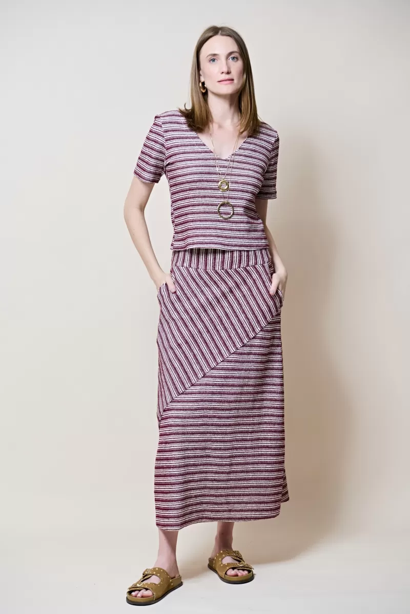 Hidrogênio - BLUSA DECOTE V A FIO VINHO - 20306043