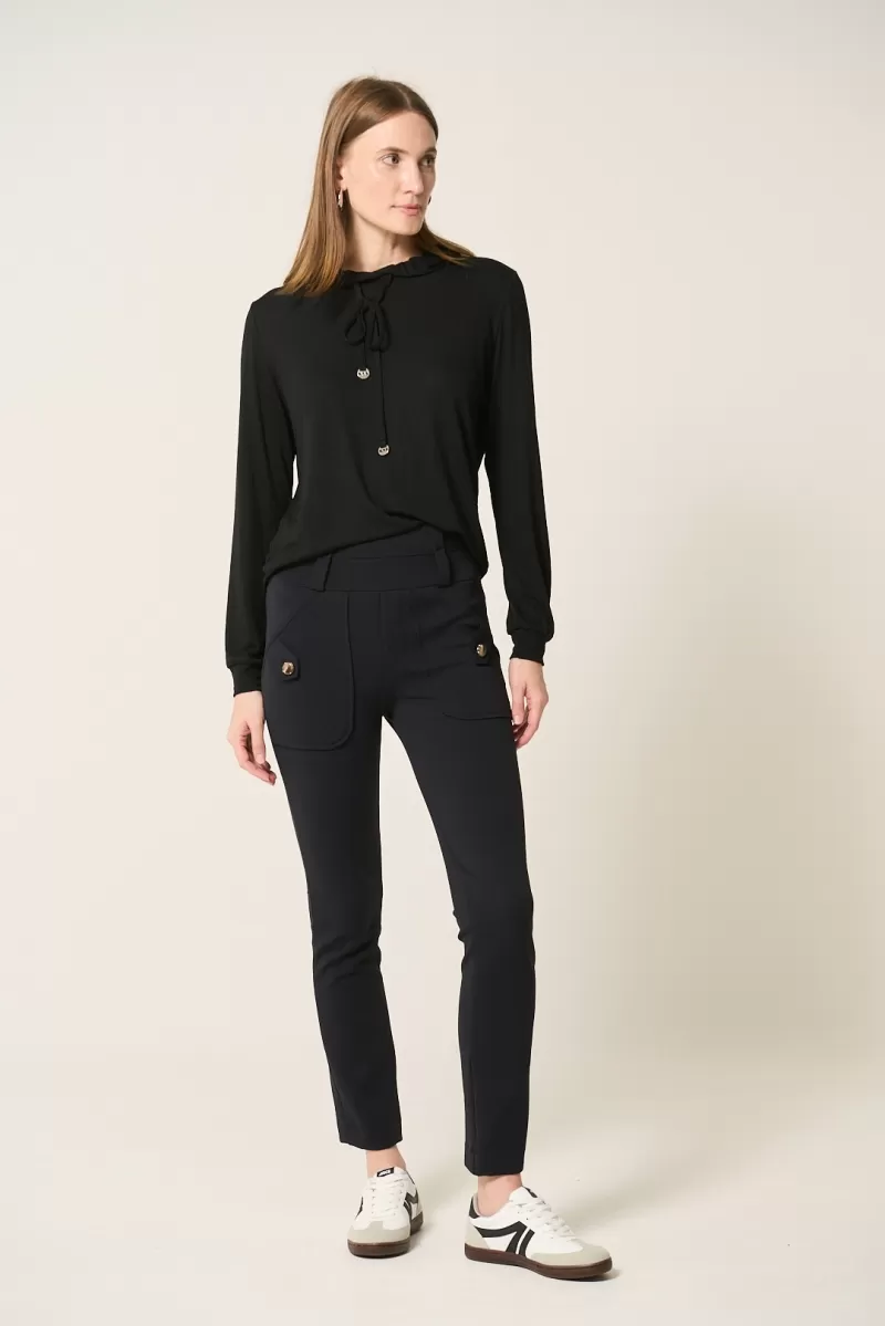 Hidrogênio - MARILIA BLACK FISHERMAN PANTS - 20319001