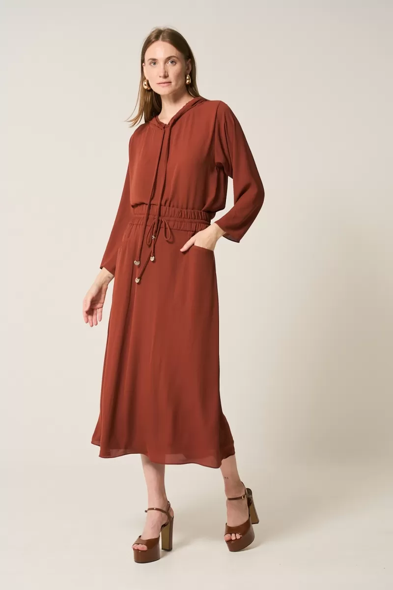 Hidrogênio - BLUSA C/ CAPUZ DEGAGE TERRA VERMELHA - 20280332