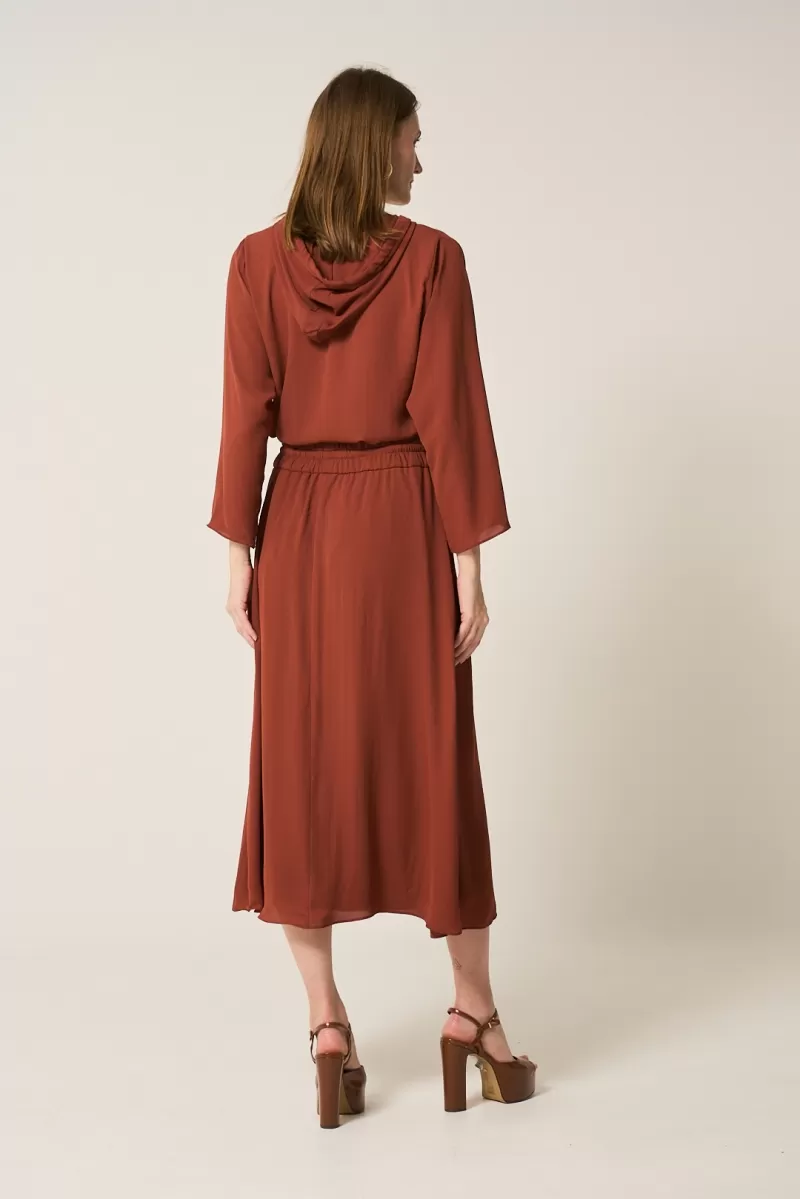 Hidrogênio - BLUSA C/ CAPUZ DEGAGE TERRA VERMELHA - 20280332