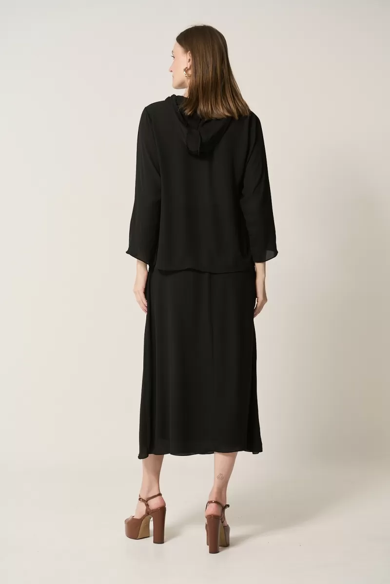 Hidrogênio - BLUSA C/ CAPUZ DEGAGE PRETO - 20280001