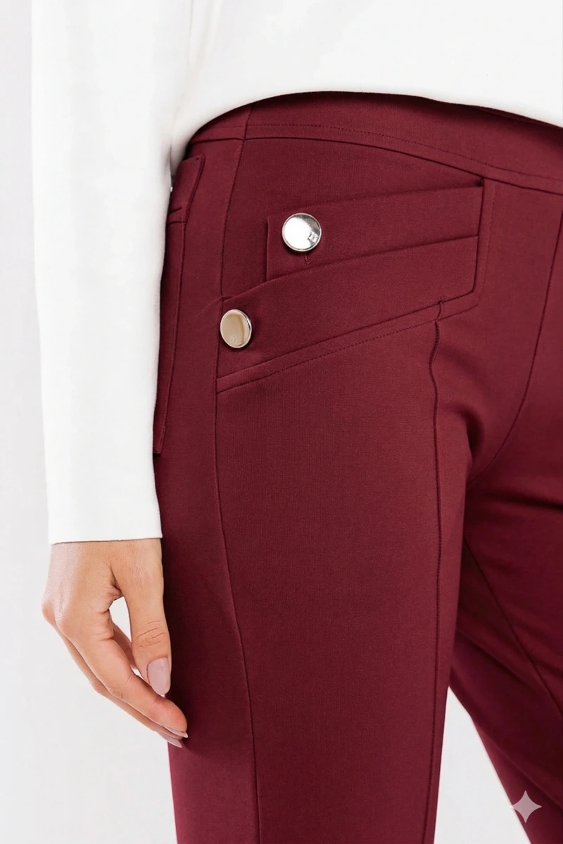 Hidrogênio - FLARE PANTS WITH WINE BLACKBERRY LAPELS - 20359097