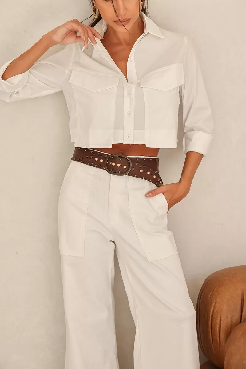 Dot Clothing - Pants Twill Dot Clothing Mandi Off White - 2635OFF