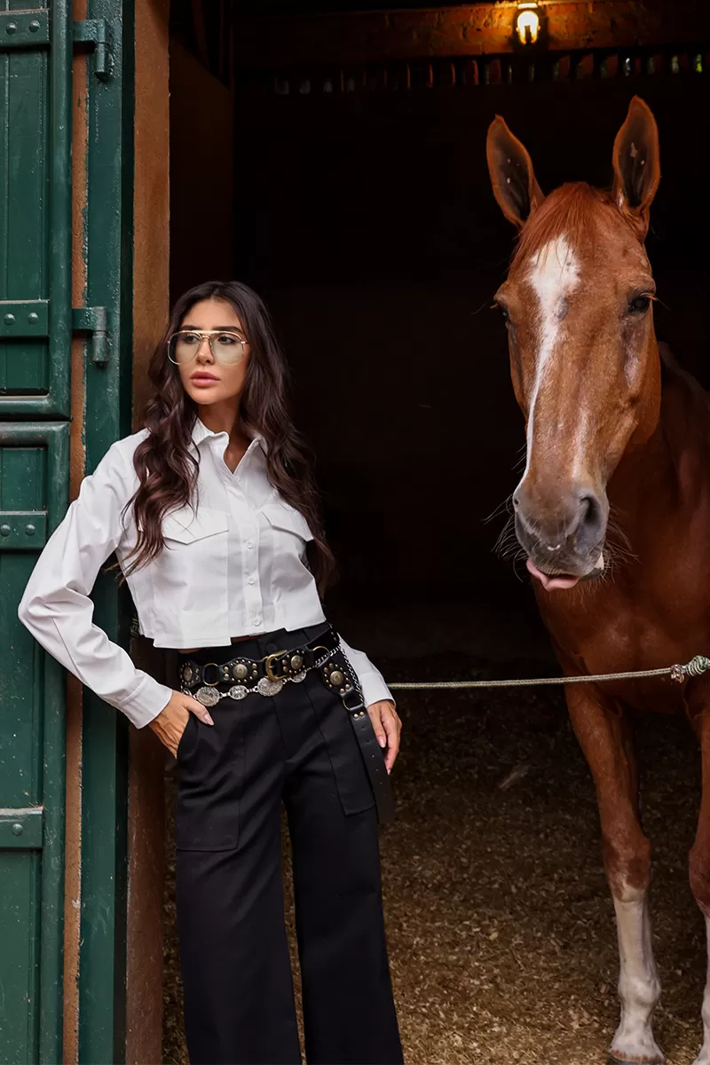 Dot Clothing - Calça Sarja Dot Clothing Mandi Preto - 2635PRETO