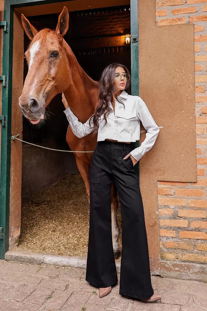 Dot Clothing - Calça Sarja Dot Clothing Mandi Preto - 2635PRETO