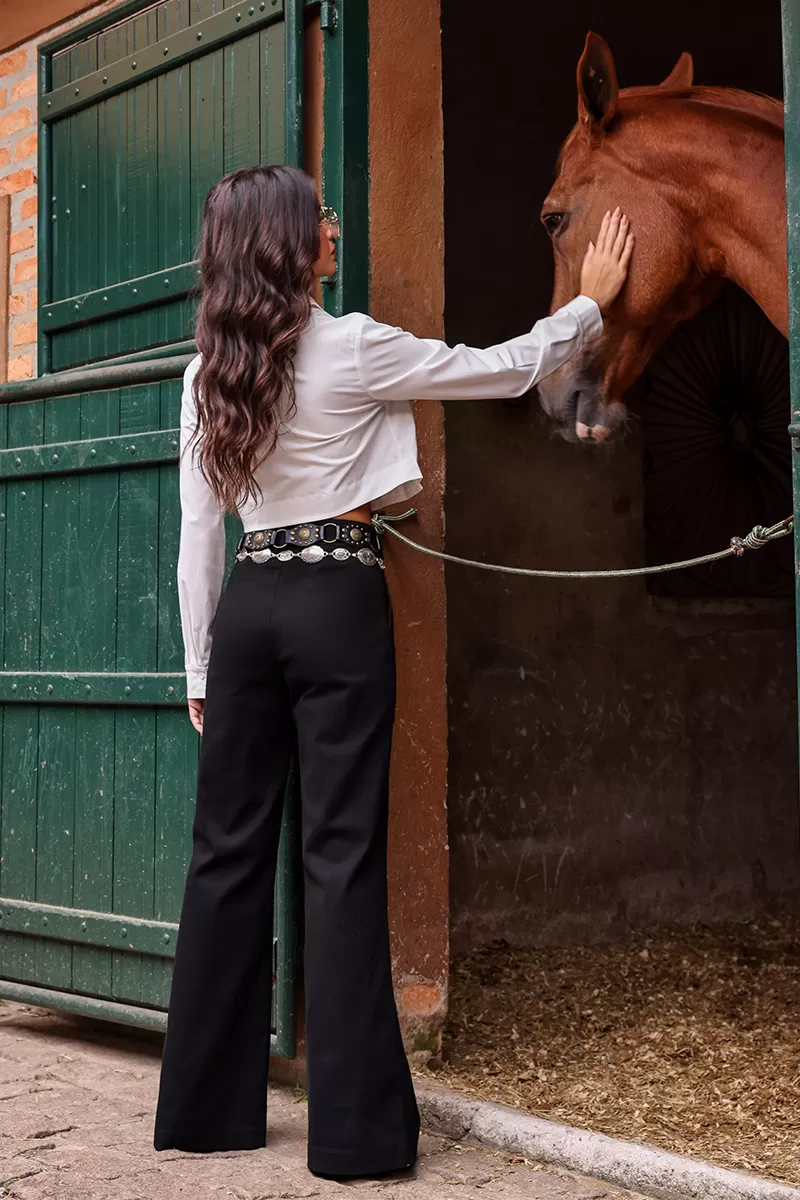 Dot Clothing - Calça Sarja Dot Clothing Mandi Preto - 2635PRETO