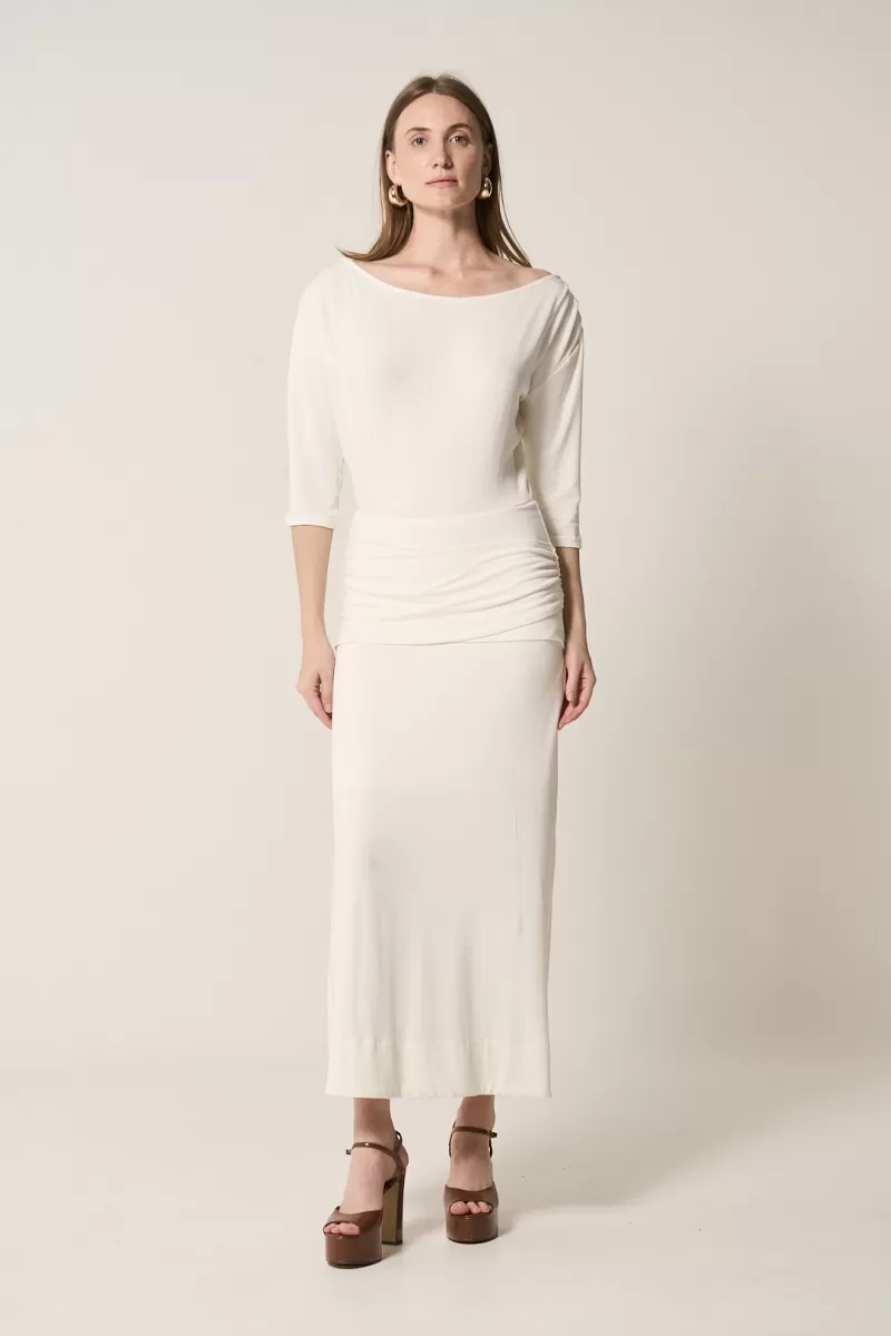 Hidrogênio - VESTIDO OMBRO ASSIMETRICO OFF WHITE - 20284018