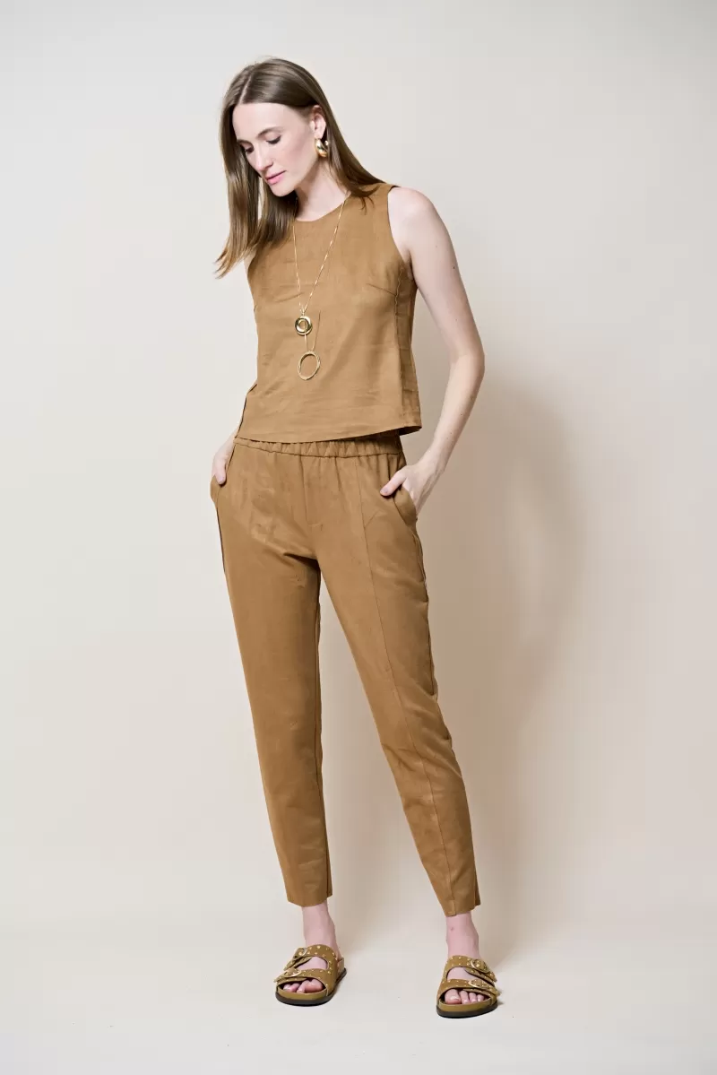 Hidrogênio - CALÇA JOGGER A FIO VICK BEGE NUT - 20297296