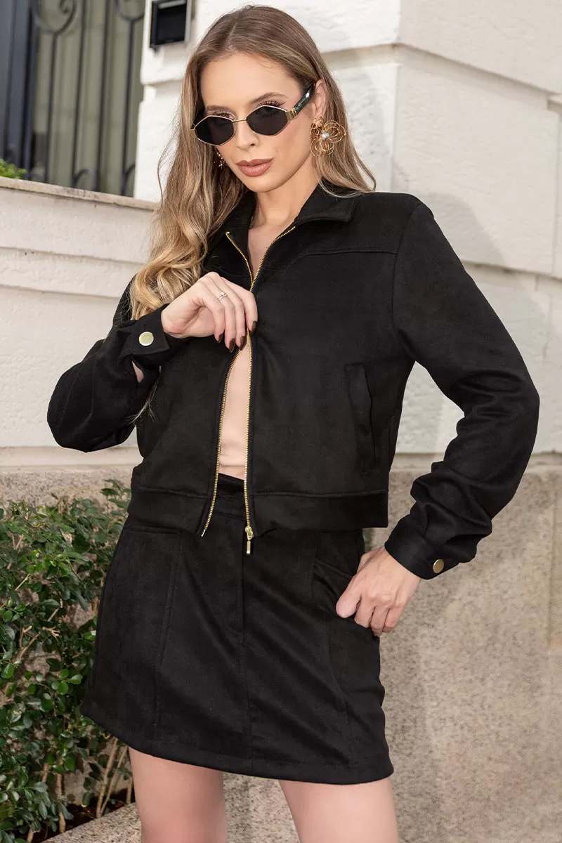 Miss Misses - Nadia Short Skirt with Caramel Coast Zipper - 54549001