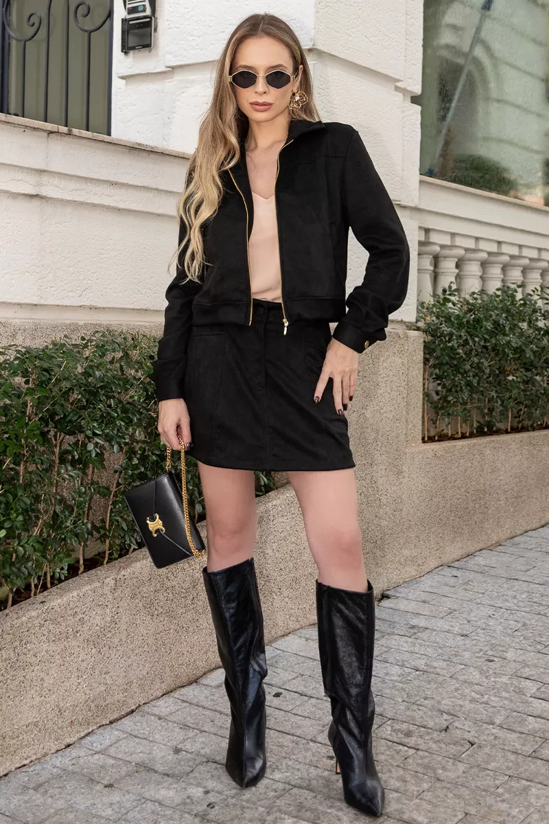 Miss Misses - Nadia Short Skirt with Caramel Coast Zipper - 54549001