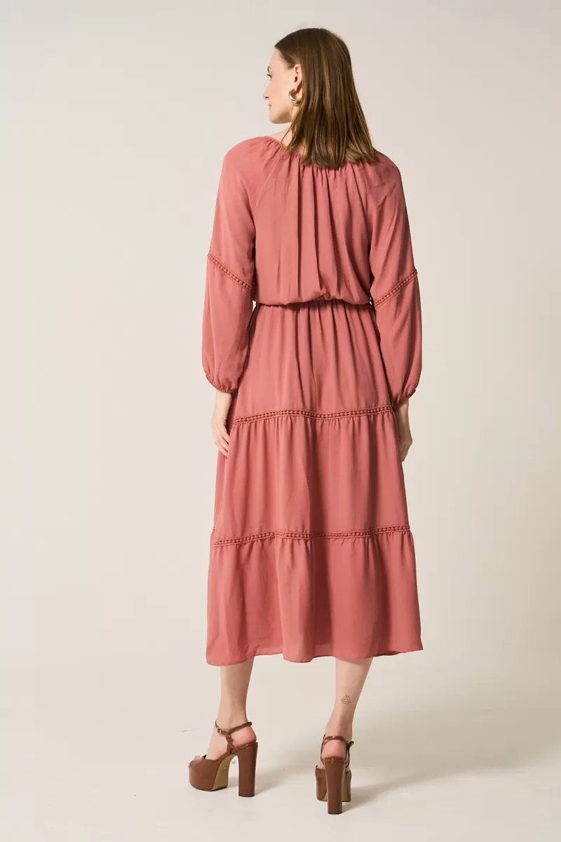 Hidrogênio - VESTIDO FRANZIDO BUFANTE ROSE - 20285070