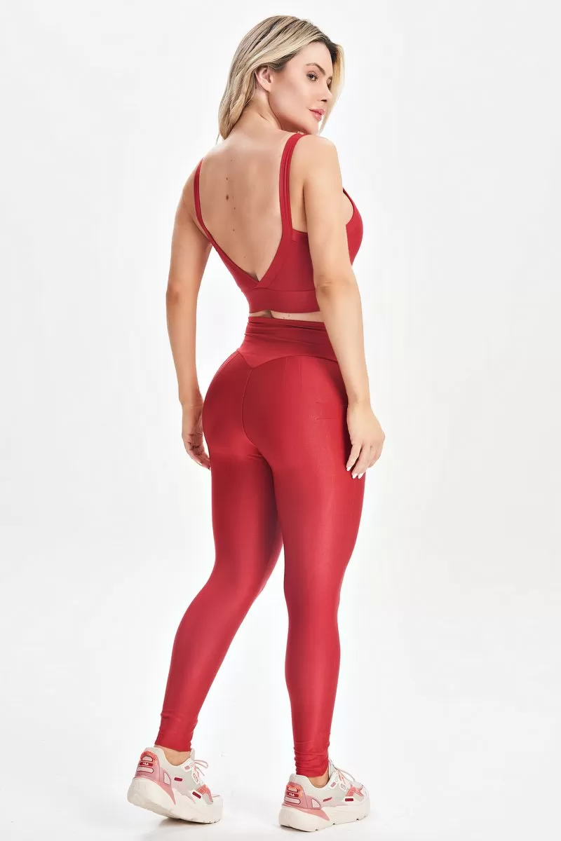 Lets Gym - Top Bright Vermelho - 2141BVM
