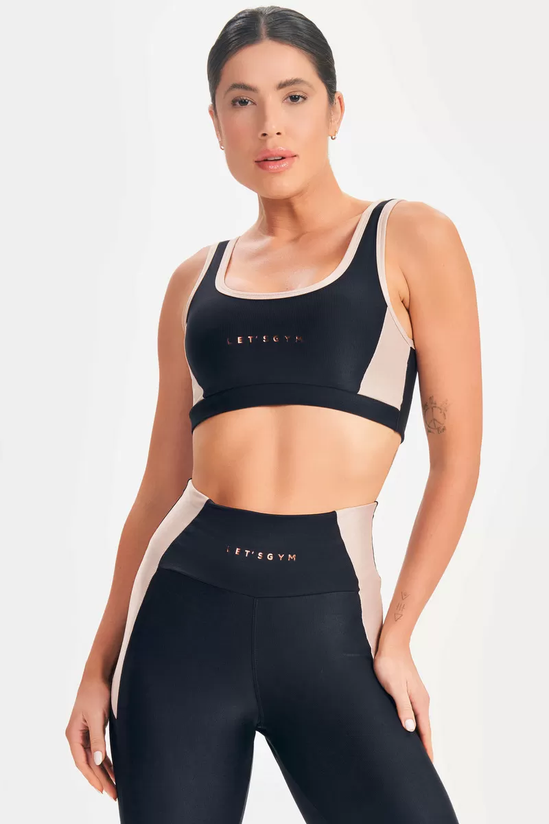 Lets Gym - Black Happiness Top - 2688PT
