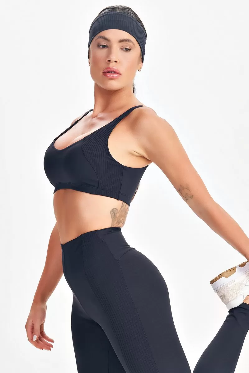 Lets Gym - Black Radiant Top - 2639PT