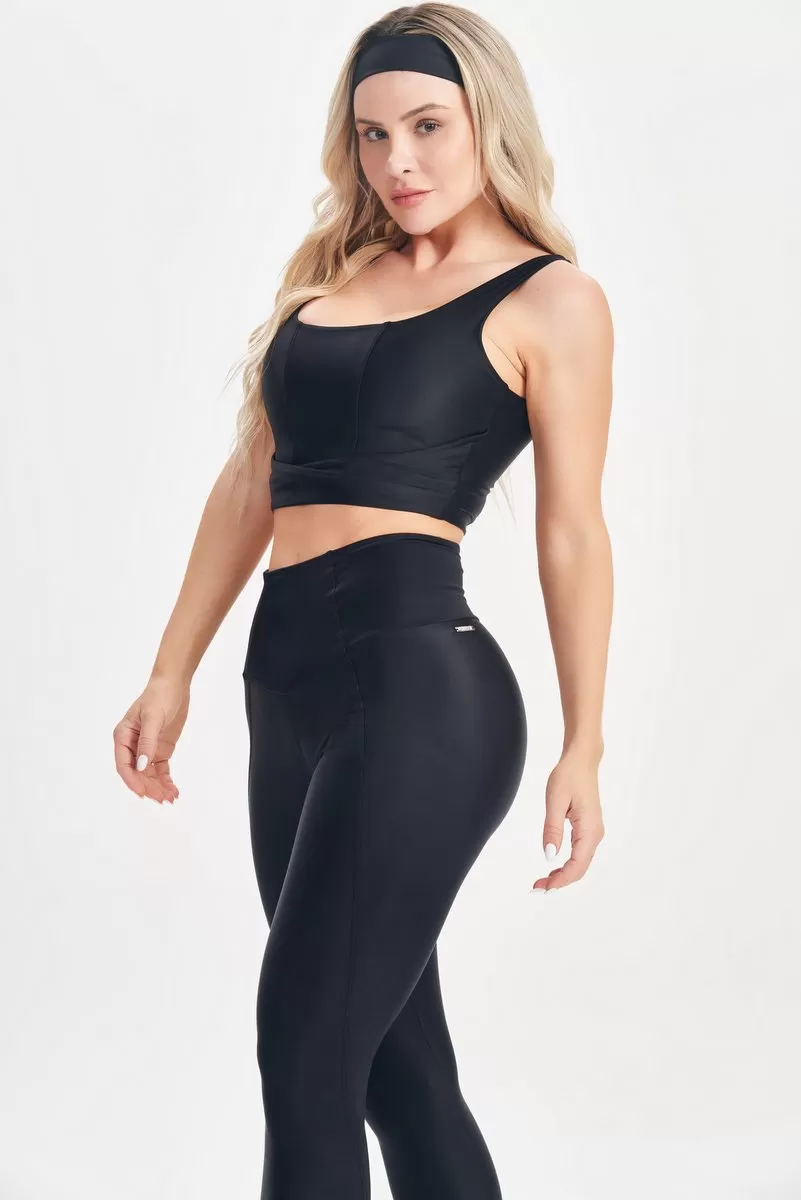 Lets Gym - Black Fatale Top - 2651PT