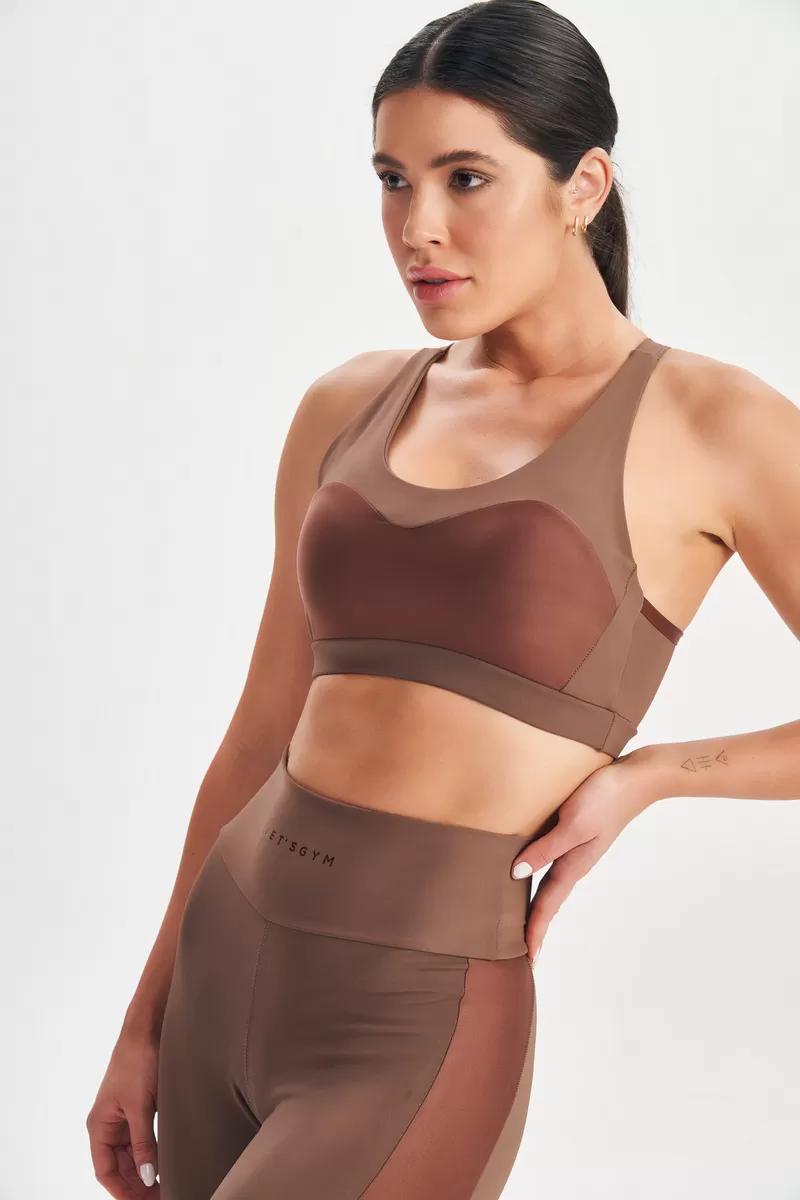 Lets Gym - Dark Brown Top - 2634MR