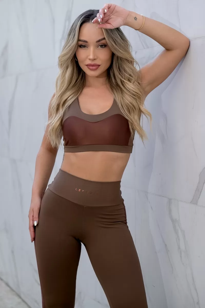 Lets Gym - Dark Brown Top - 2634MR