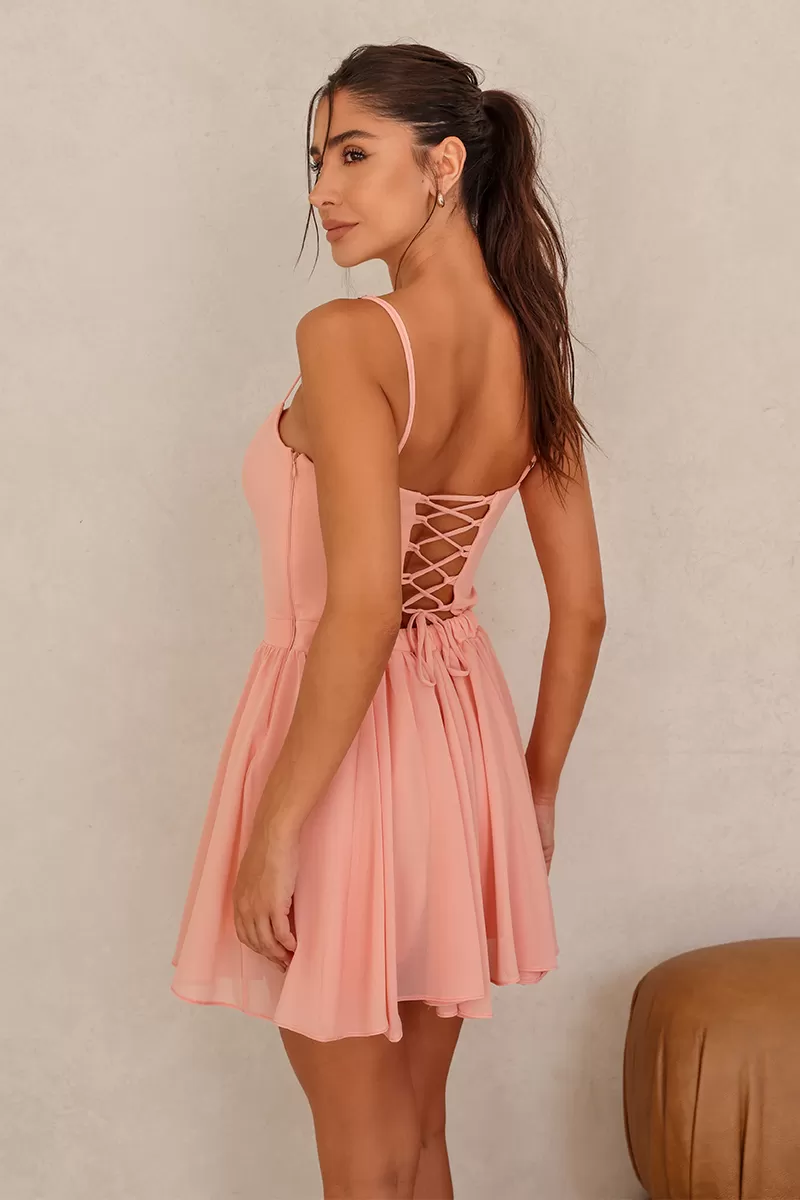 Dot Clothing - Dot Clothing Hanna Removable Sleeve Light Pink Romper - 2629ROSA