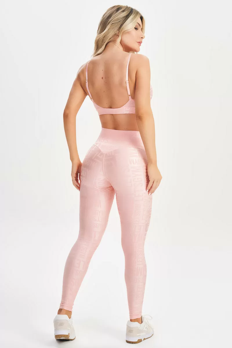 Lets Gym - Top Velvet Name Rosê - 2627RS