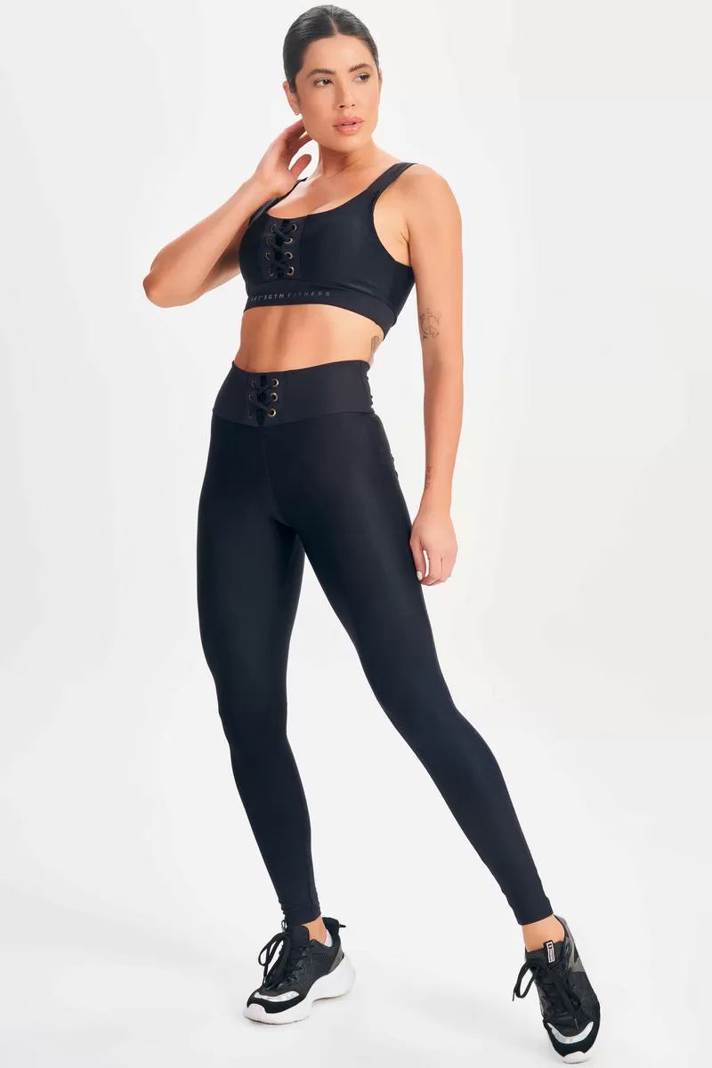 Lets Gym - Black Refine Top - 2691PT