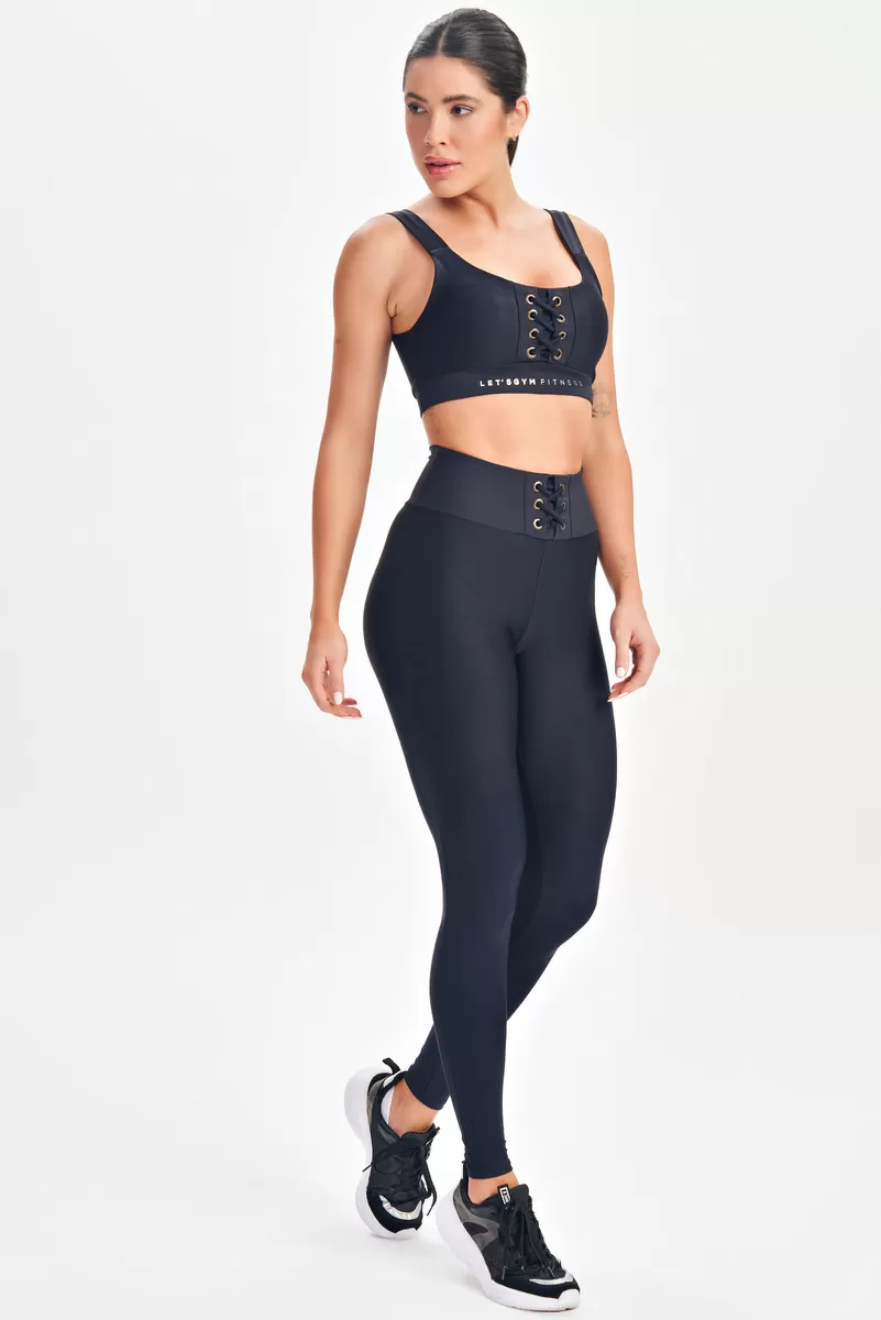 Lets Gym - Black Refine Top - 2691PT
