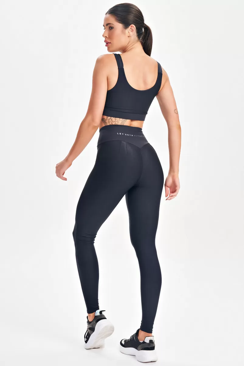Lets Gym - Black Refine Top - 2691PT