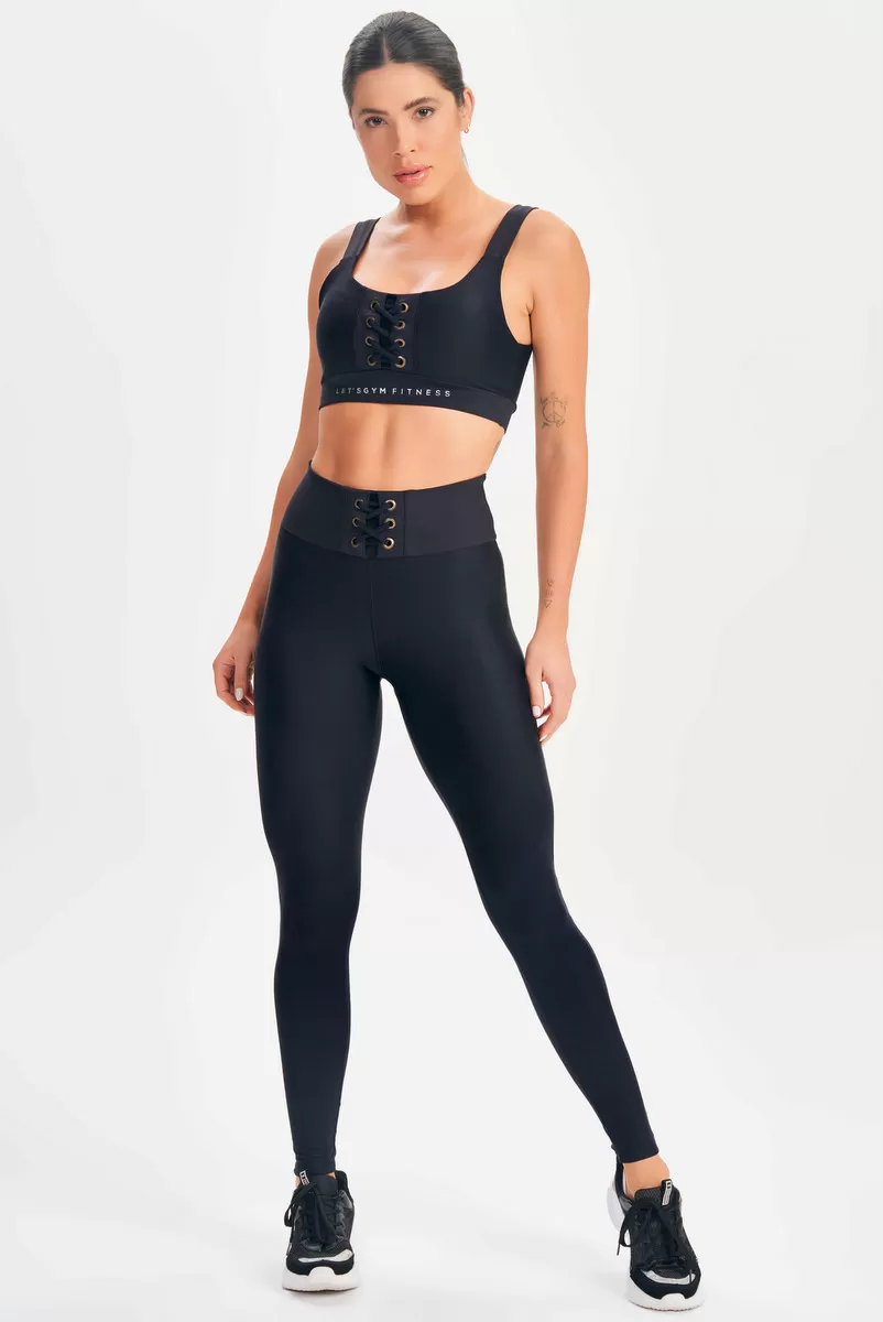 Lets Gym - Black Refine Top - 2691PT