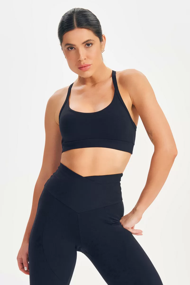 Lets Gym - Top Basic Fusion Preto - 2616PT