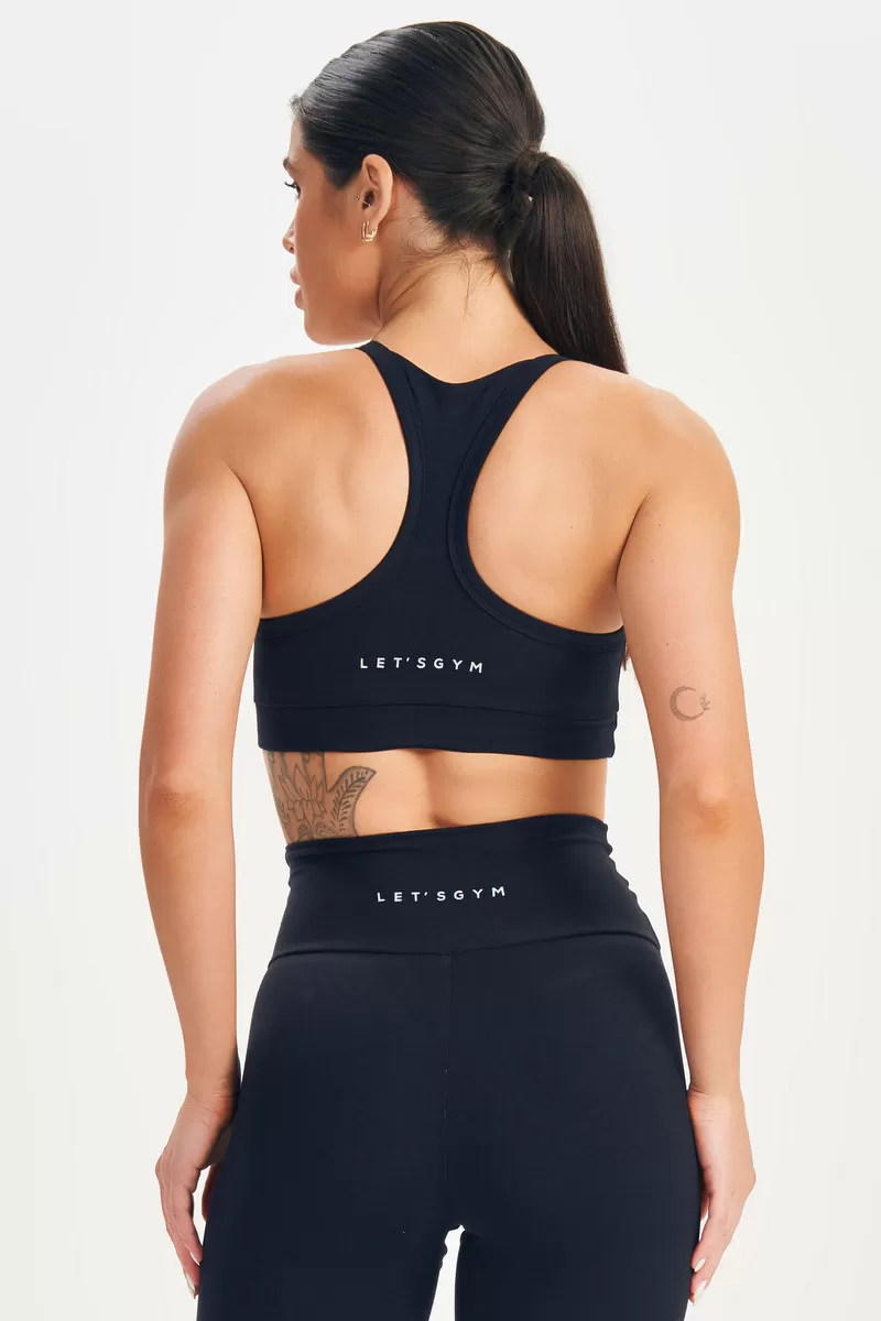 Lets Gym - Top Basic Fusion Preto - 2616PT