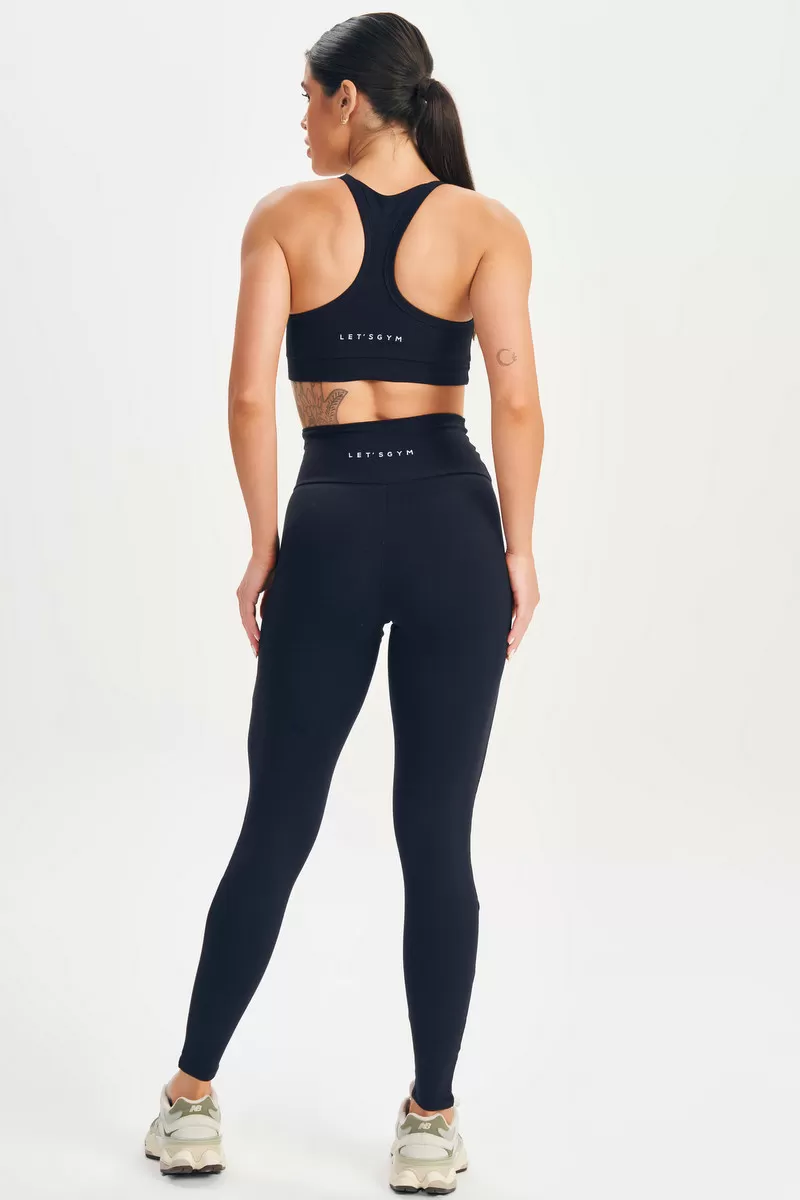 Lets Gym - Top Basic Fusion Preto - 2616PT