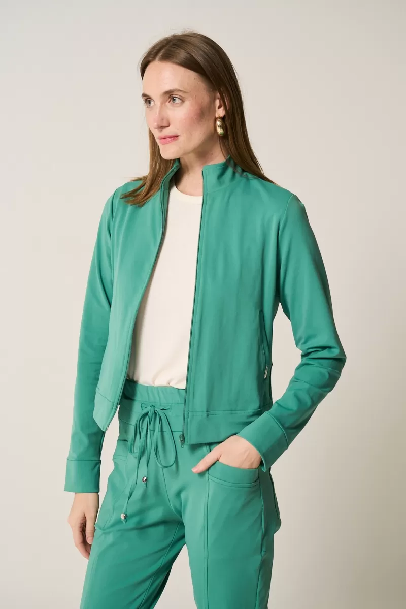 Hidrogênio - JAQUETA DE POLIAMIDA C/ ZÍPER VERDE - 19945009